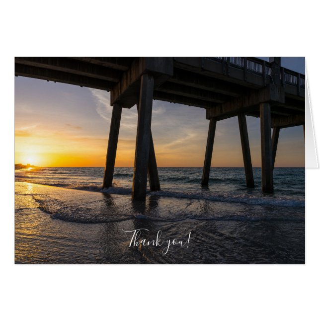 Tarjeta de agradecimiento Golden Sunrise Under Pen (Anverso (Horizontal))