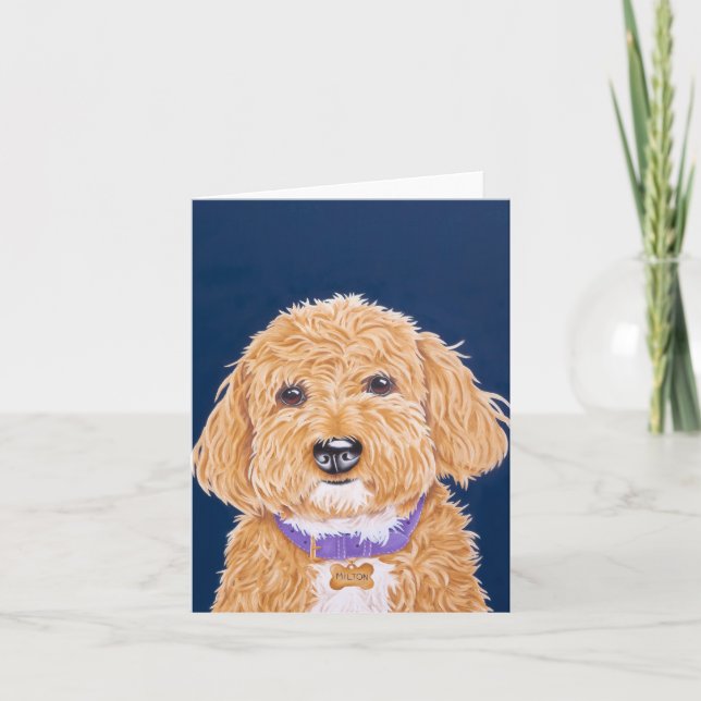 Tarjeta De Agradecimiento Goldendoodle (Anverso)