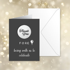 Tarjeta De Agradecimiento Golf Ball Gracias Fore! Personalizado