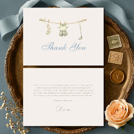 Tarjeta De Agradecimiento Golf Clothesline Little Putter Baby Shower