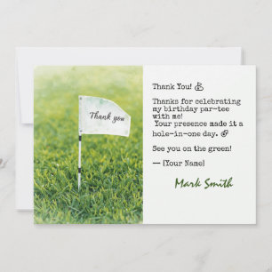 Tarjeta De Agradecimiento Golf Fiesta de cumpleaños Par tee