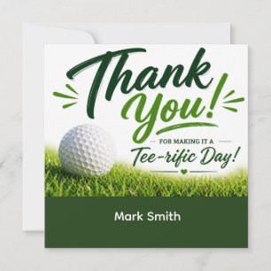 Tarjeta De Agradecimiento Golf Gracias por el día increíble