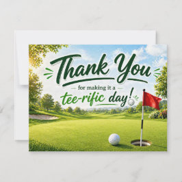 Tarjeta De Agradecimiento Golf Gracias por un día fantástico