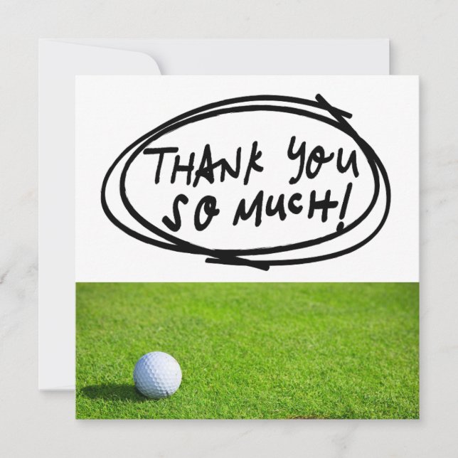 Tarjeta De Agradecimiento GOLF Greens Gratitud: Calle (Anverso)