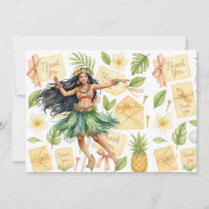 Tarjeta De Agradecimiento Golf Hawaii tematizado para fiesta de cumpleaños h