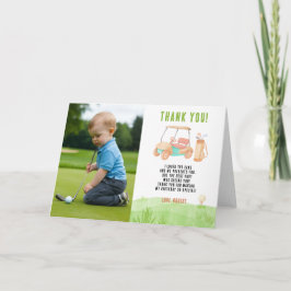 Tarjeta De Agradecimiento Golf Primer Cumpleaños de Acción de Gracias