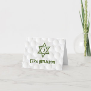 Tarjeta De Agradecimiento Golf Tema Bar Mitzvah Gracias