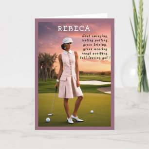 Tarjeta De Agradecimiento Golfer Funny Cumpleaños lindo chiste de golf