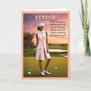 Tarjeta De Agradecimiento Golfer Funny Cumpleaños lindo chiste de golf