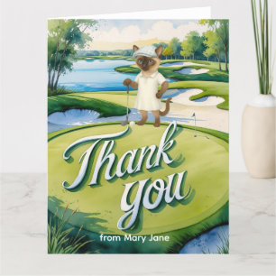 Tarjeta De Agradecimiento Golfer gracias por poner verde