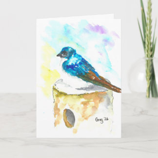 Tarjeta De Agradecimiento Golondrina de árbol