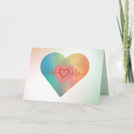 Tarjeta De Agradecimiento Golpeando al corazón