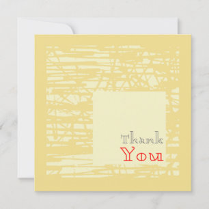 Tarjeta De Agradecimiento Gols clásicos Beige Elegante Gris Rojo Texto