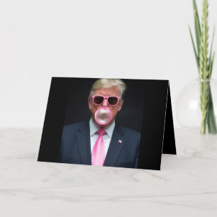Tarjeta De Agradecimiento Goma de mascar rosa Trump Presidente 47 EE. UU.
