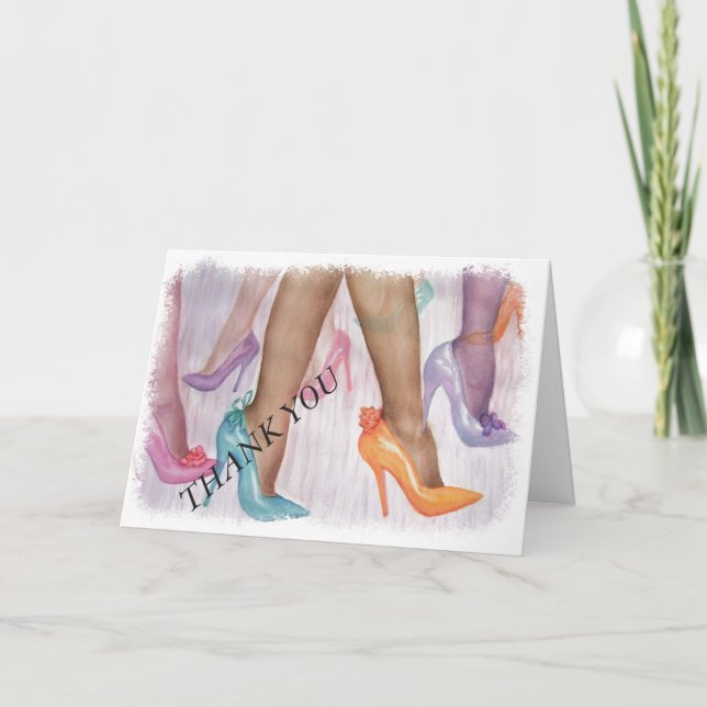 TARJETA DE AGRADECIMIENTO GORGEOUS HI HEELS (Anverso)