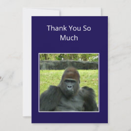 Tarjeta De Agradecimiento Gorilla Birthday Bash in the Wild