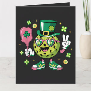 Tarjeta De Agradecimiento Gorra Lucky Pickleball Trébol de Irlanda
