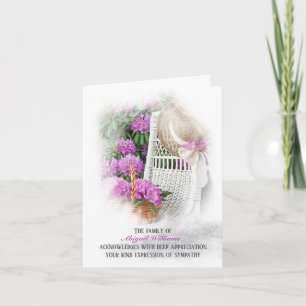 Tarjeta De Agradecimiento Gorra y cesta en la simpatía de Azalea Garden