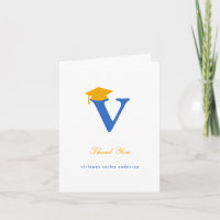 Gorrito de Graduación Clásico Monograma O Foto Mod