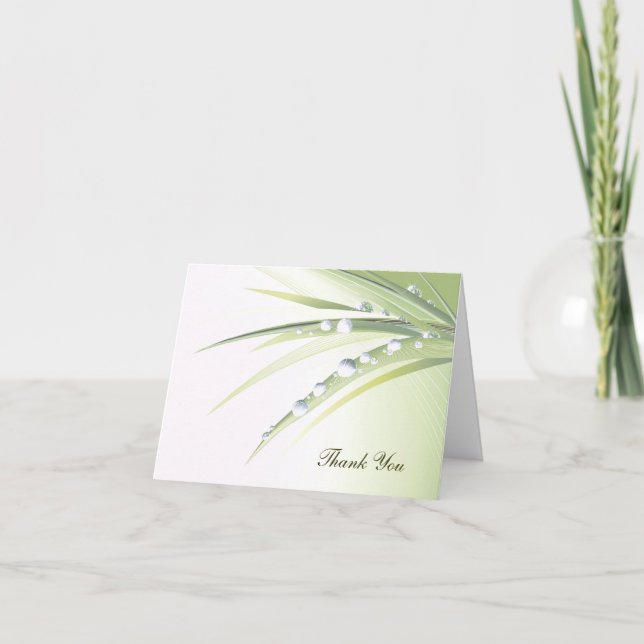 Tarjeta De Agradecimiento Gota de Rocío Gracias (Anverso)