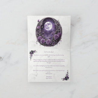 Tarjeta De Agradecimiento Gothic Wedding Thank You Card Floral Dark Romance