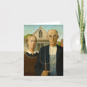 Tarjeta De Agradecimiento Gótico americano por Grant Wood