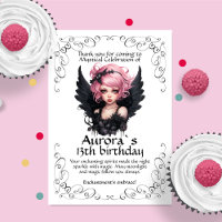 Gótico Pastel Negro Y Rosa Leche 13 Años