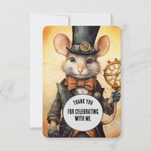 Tarjeta De Agradecimiento Goudawhisk Gracias Personalizado de animales Steam