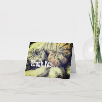Tarjeta De Agradecimiento Gourds Black White Particular Color Gracias Tarjet