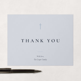 Tarjeta De Agradecimiento Gracia Cruz Mínima Religiosa