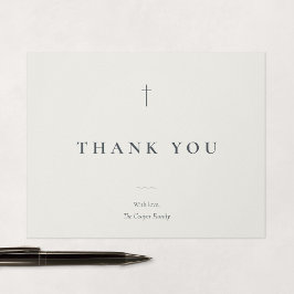 Tarjeta De Agradecimiento Gracia Stone Cruz Mínima Religiosa