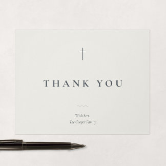 Tarjeta De Agradecimiento Gracia Stone Cruz Mínima Religiosa