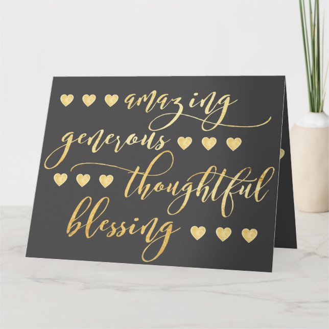 Tarjeta De Agradecimiento Gracias! (Anverso)