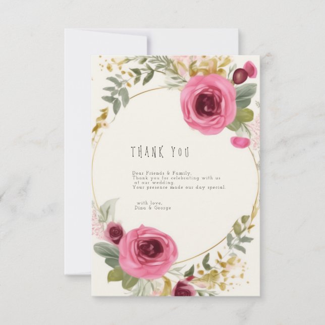 Tarjeta De Agradecimiento Gracias  (Anverso)