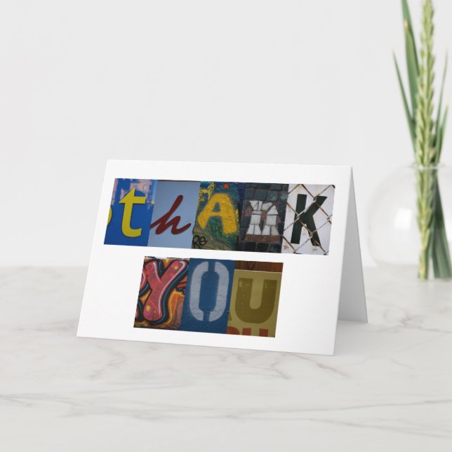 Tarjeta De Agradecimiento Gracias (Anverso)