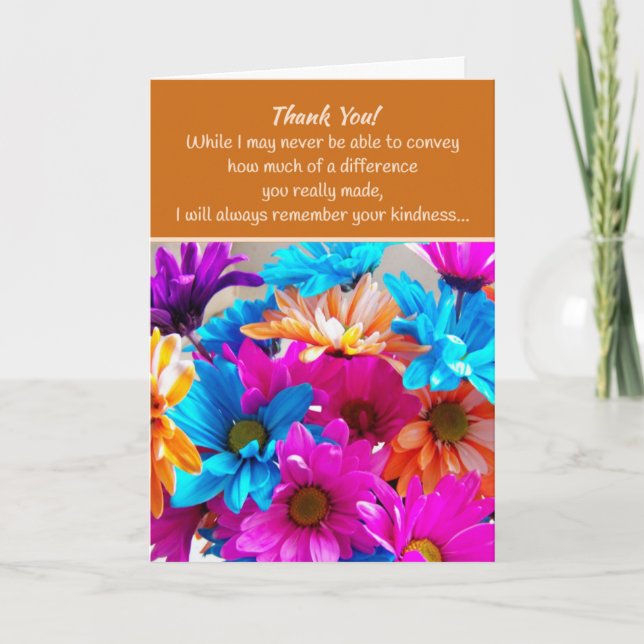 Tarjeta De Agradecimiento Gracias... (Anverso)