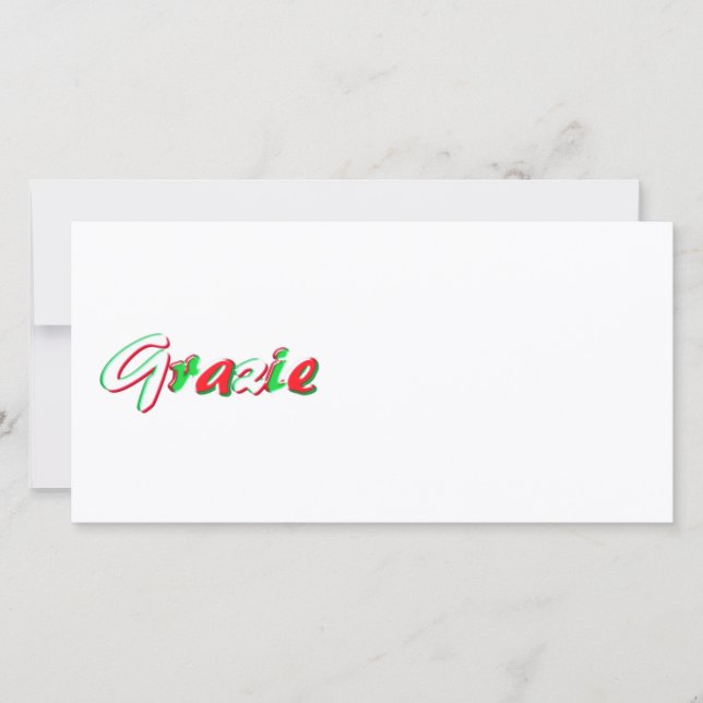 Tarjeta De Agradecimiento Gracias (Anverso)