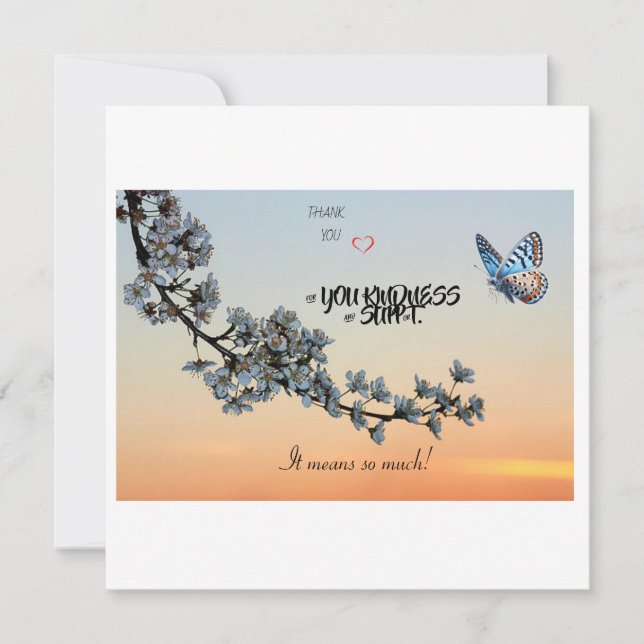 Tarjeta De Agradecimiento gracias  (Anverso)