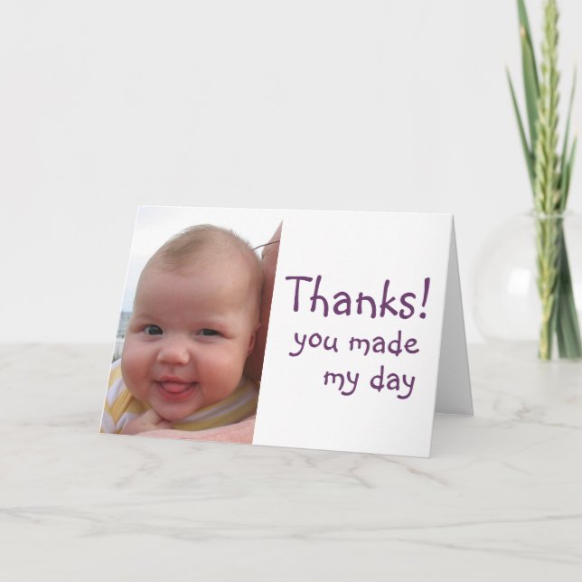 Tarjeta De Agradecimiento ¡Gracias! (Anverso)