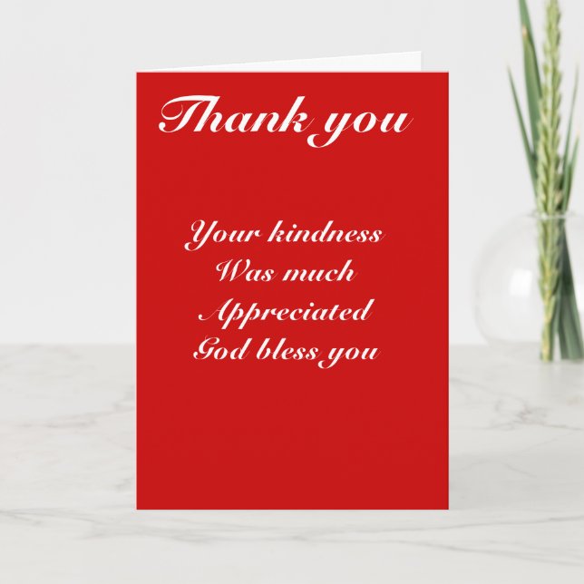 Tarjeta De Agradecimiento Gracias (Anverso)
