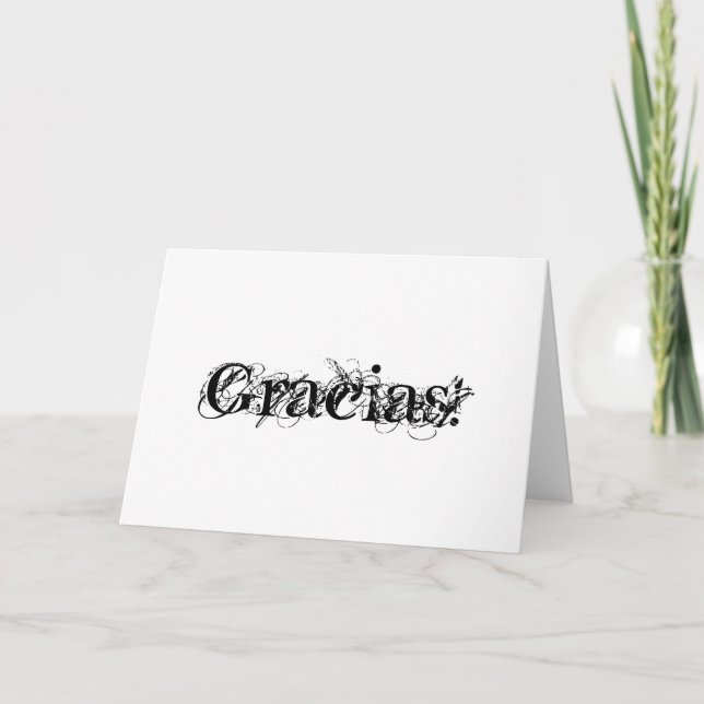 Tarjeta De Agradecimiento ¡Gracias! (Anverso)