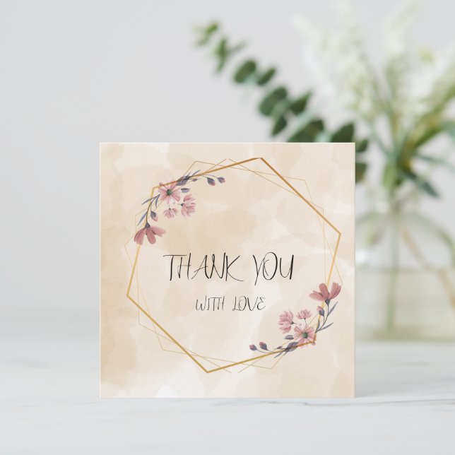 TARJETA DE AGRADECIMIENTO GRACIAS (Anverso de pie)