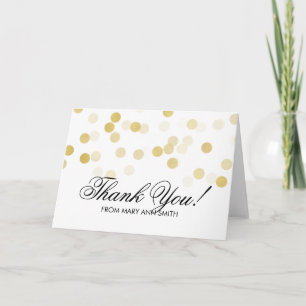 Tarjeta De Agradecimiento "Gracias" 50° Día de Luz de Purpurinas de Relieve 