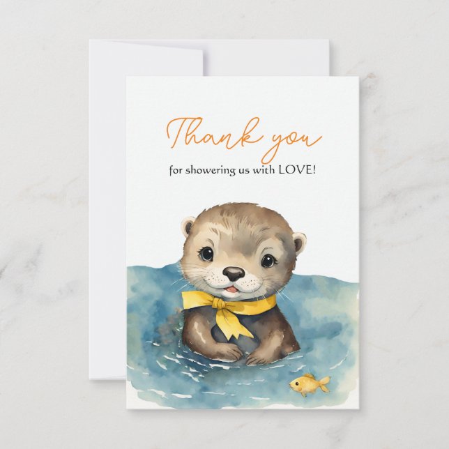 Tarjeta De Agradecimiento Gracias a Baby Shower neutro en género (Anverso)
