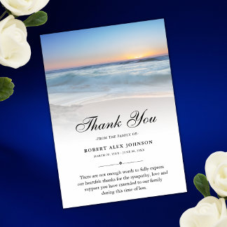 Tarjeta De Agradecimiento Gracias a Beach Funeral Foto Solidaridad