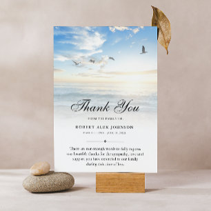 Tarjeta De Agradecimiento Gracias a Beach Funeral Foto Solidaridad