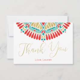 Tarjeta De Agradecimiento Gracias a Boho Fiesta Personalizada