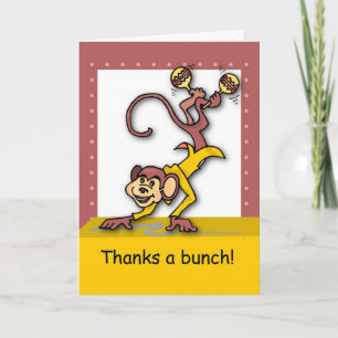Tarjeta De Agradecimiento Gracias a Bunch, Monkey