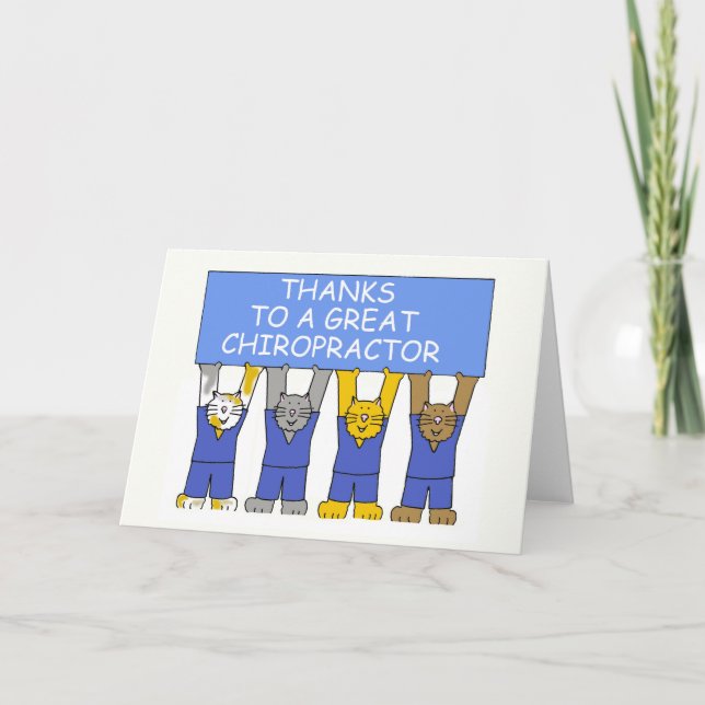 Tarjeta De Agradecimiento Gracias a Chiropractor (Anverso)