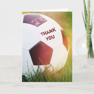 Tarjeta De Agradecimiento Gracias a Classic Soccer Ball
